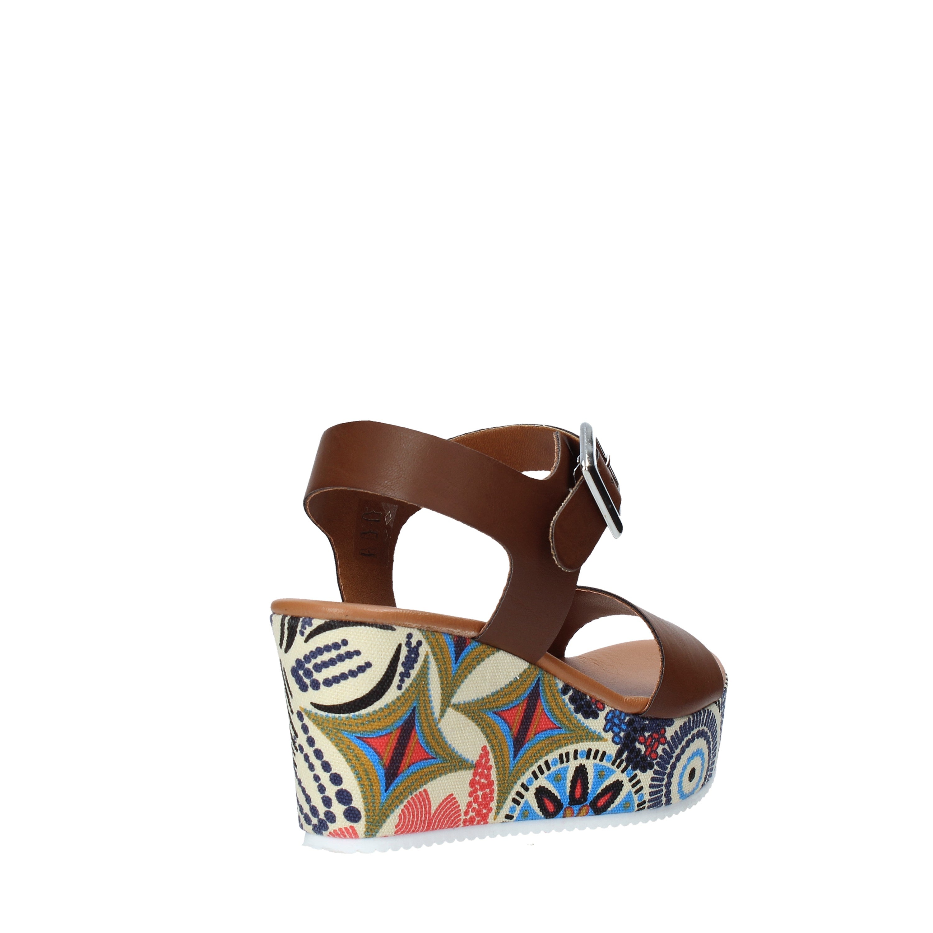 Sandali zeppa Marrone Grace Shoes