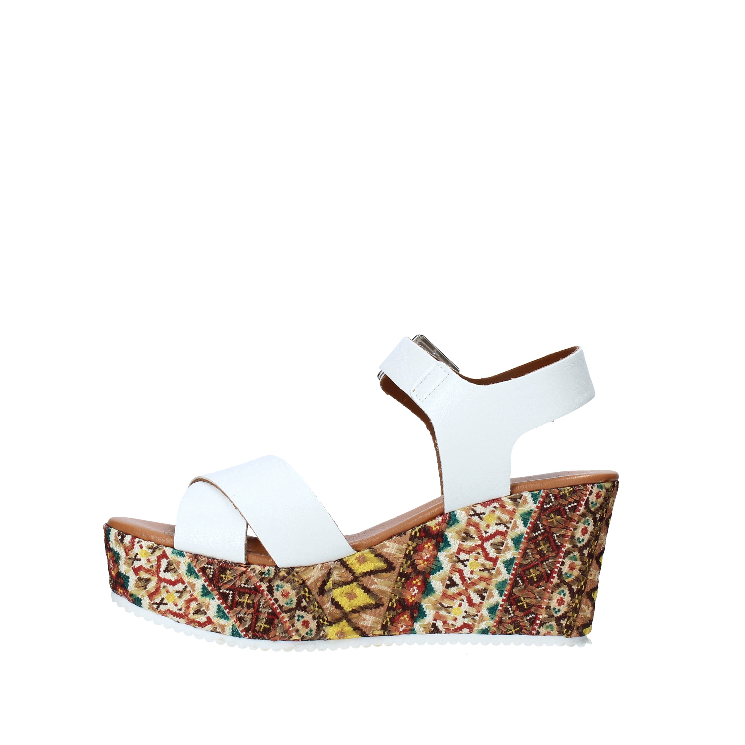 Sandali zeppa Bianco Grace Shoes