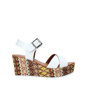 Sandali zeppa Bianco Grace Shoes