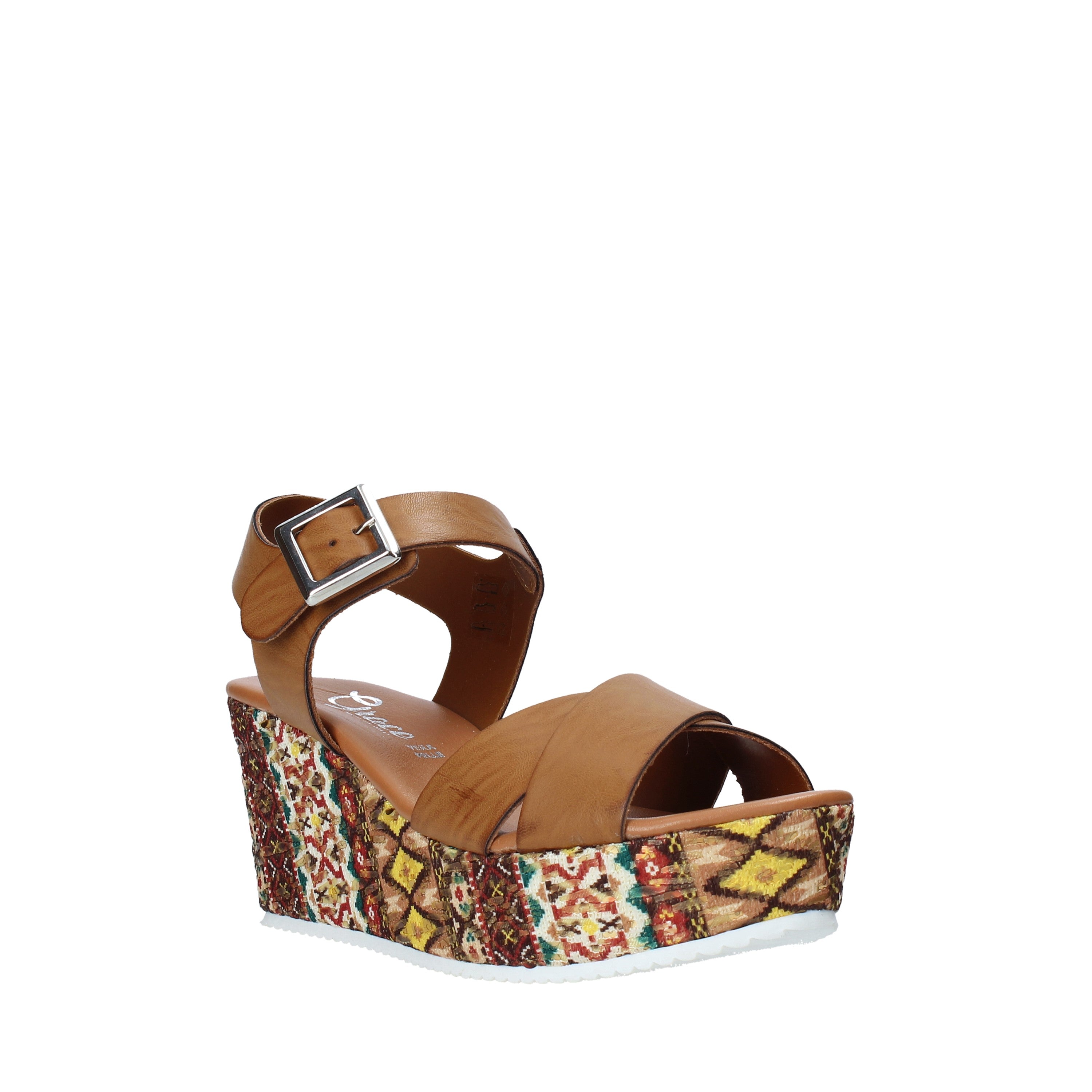 Sandali zeppa Marrone Grace Shoes
