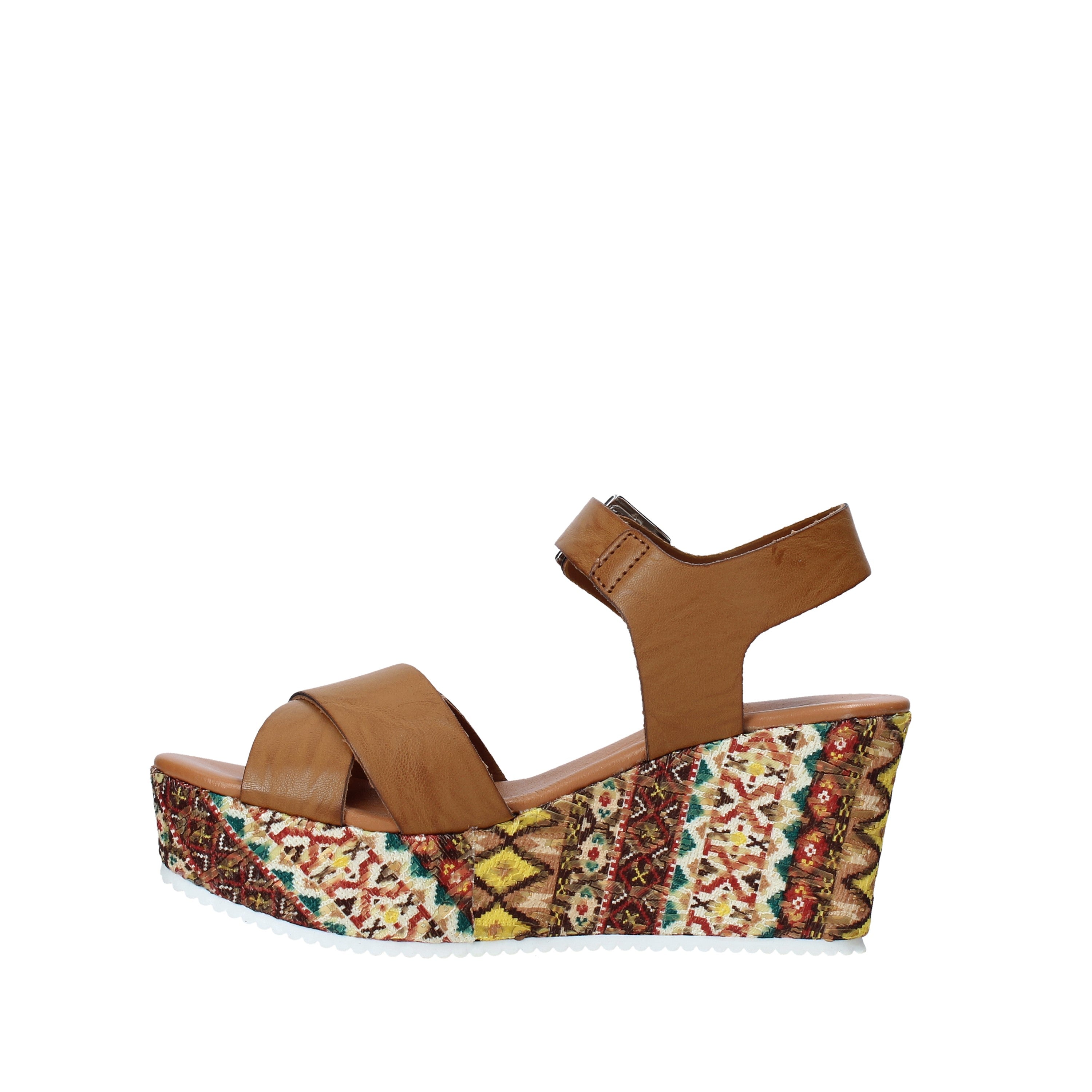Sandali zeppa Marrone Grace Shoes
