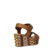 Sandali zeppa Marrone Grace Shoes