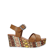 Sandali zeppa Marrone Grace Shoes