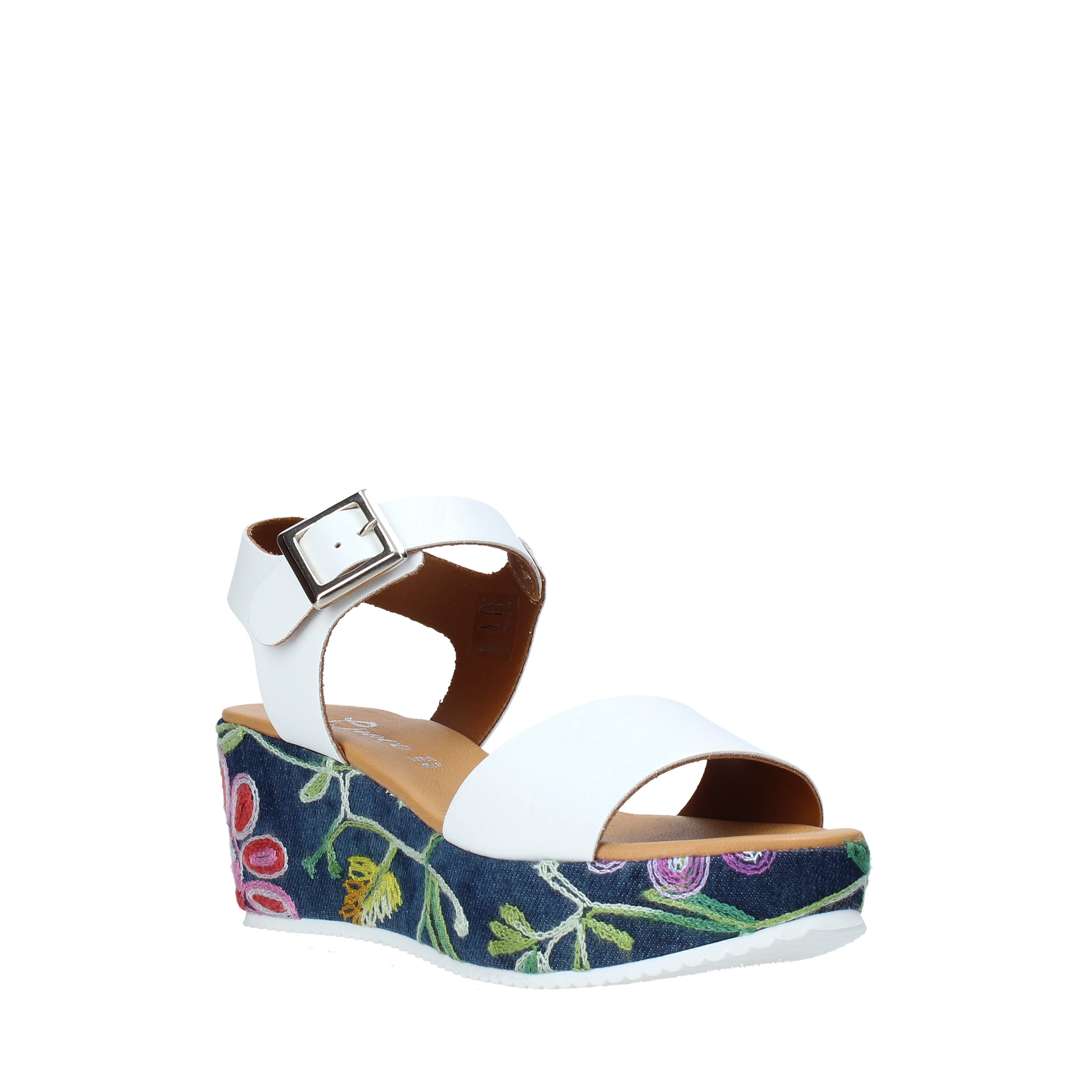 Sandali zeppa Bianco Grace Shoes