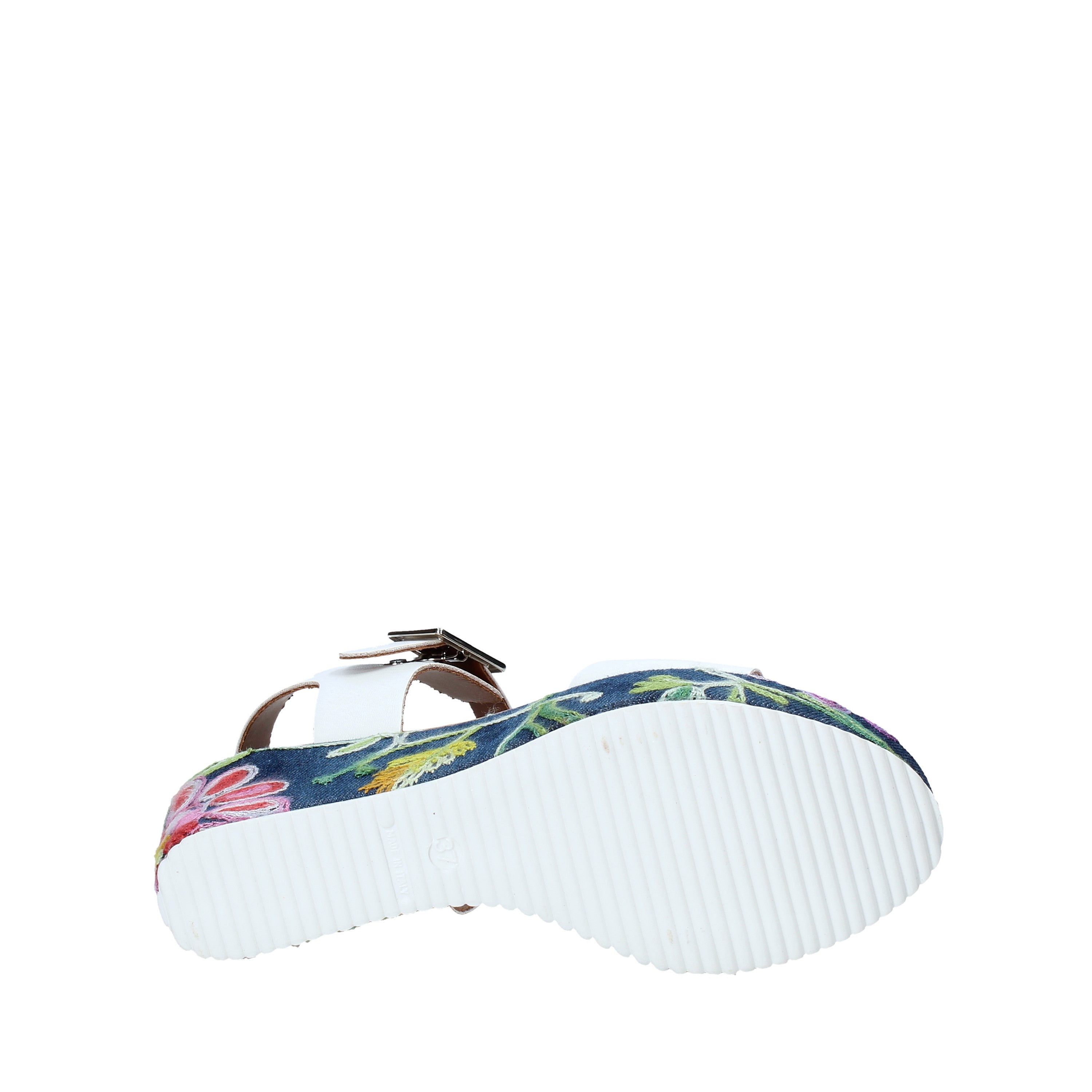 Sandali zeppa Bianco Grace Shoes