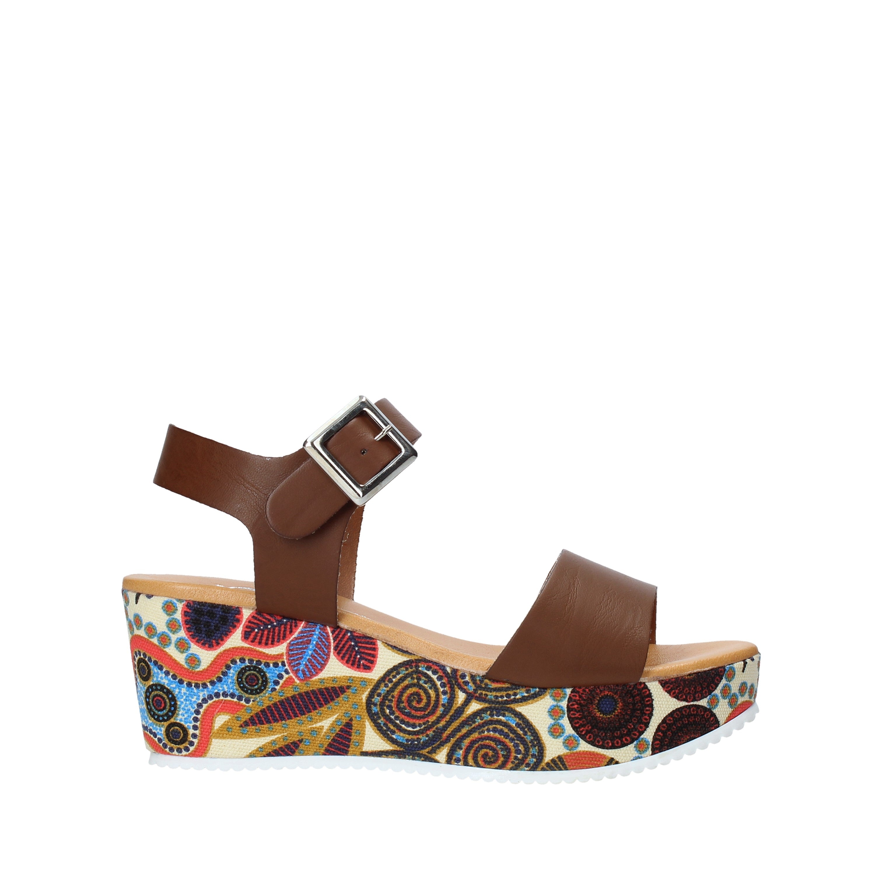 Sandali zeppa Marrone Grace Shoes