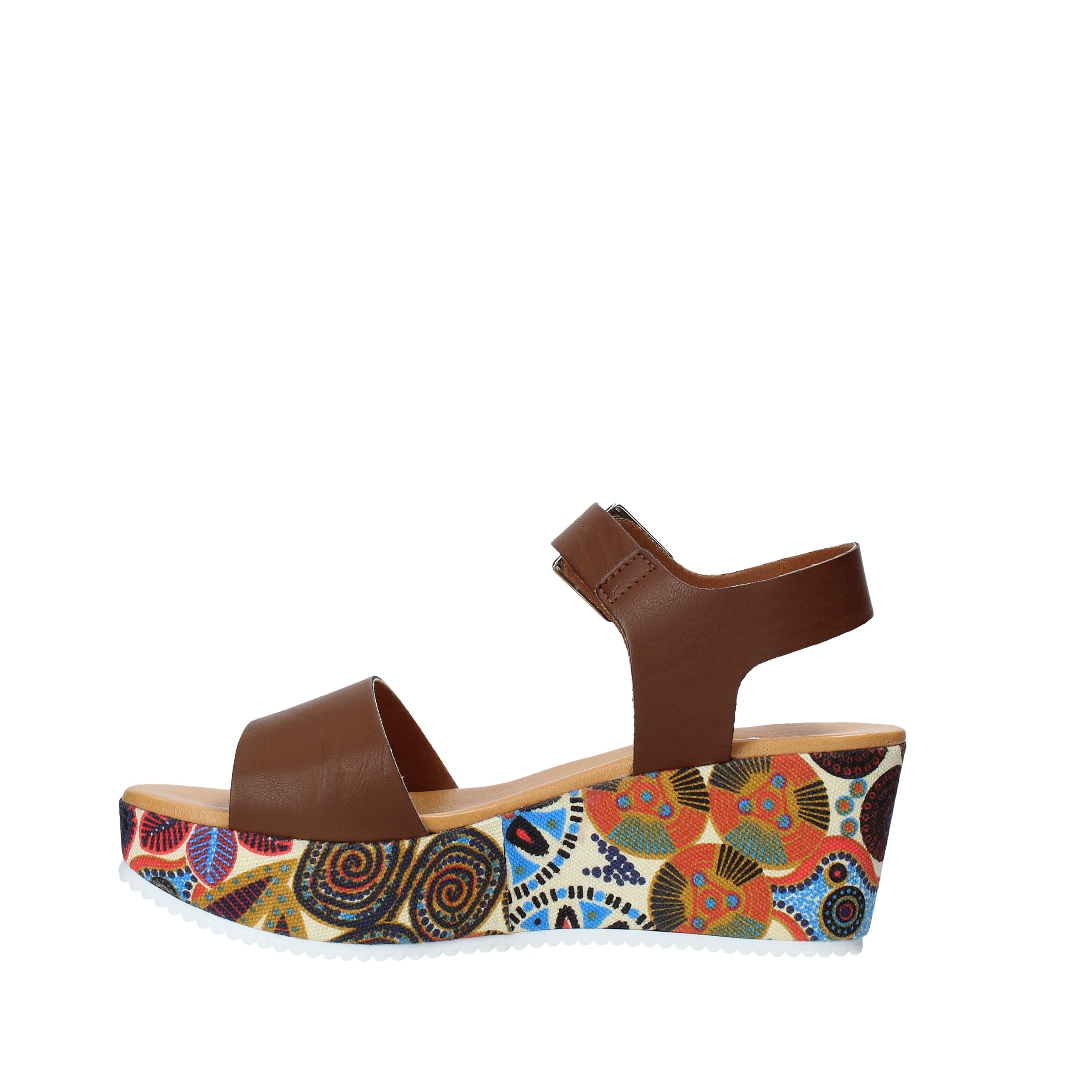 Sandali zeppa Marrone Grace Shoes