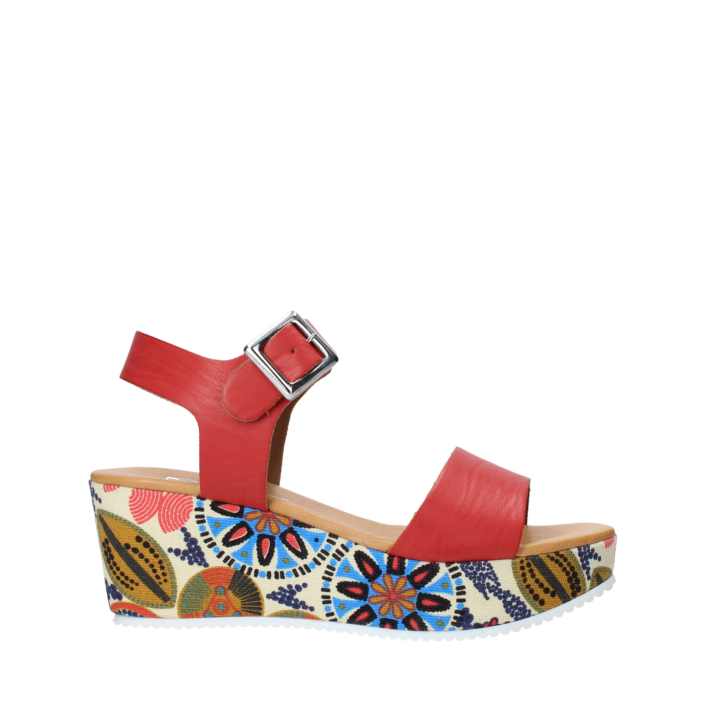 Sandali zeppa Rosso Grace Shoes