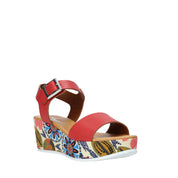 Sandali zeppa Rosso Grace Shoes