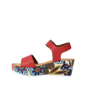 Sandali zeppa Rosso Grace Shoes