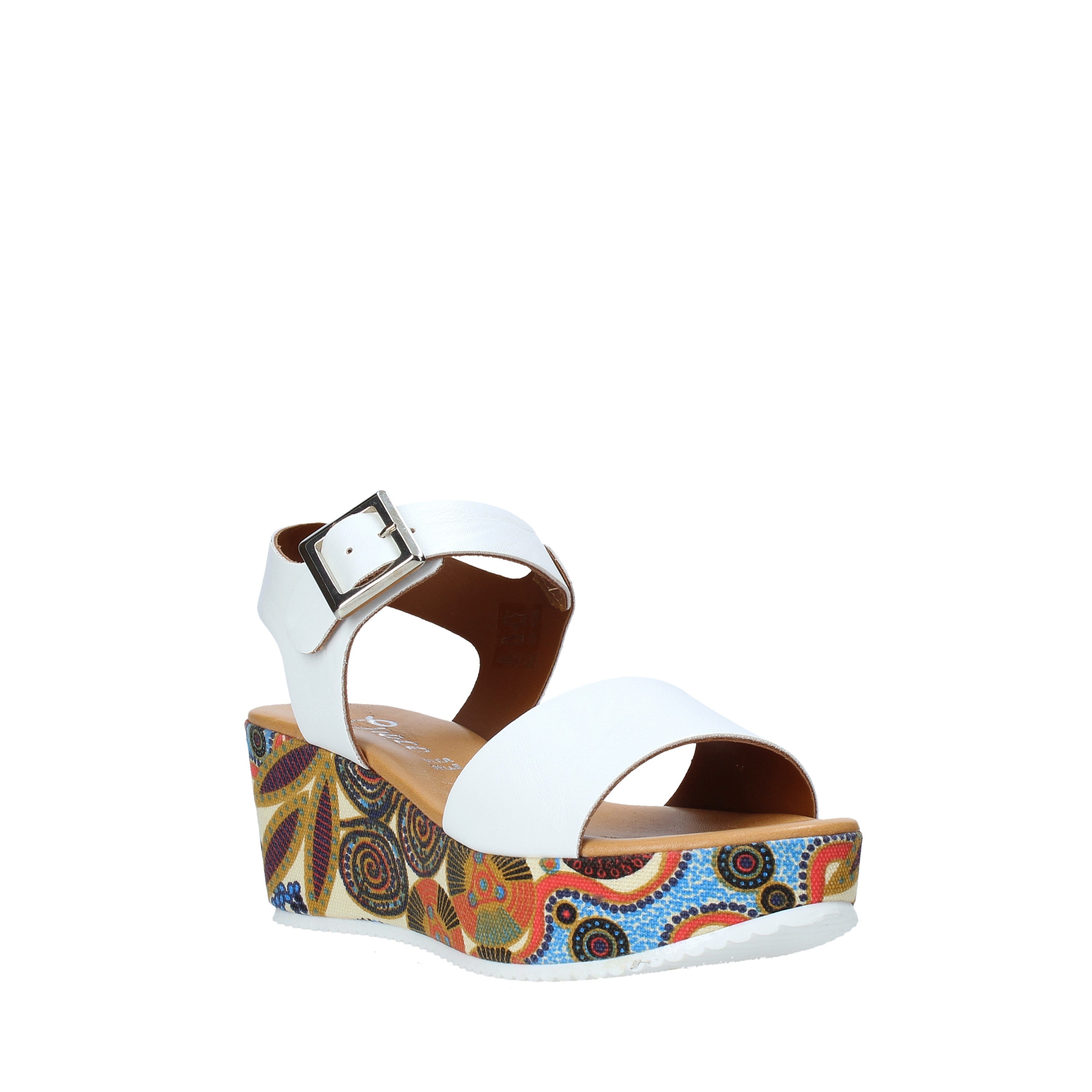 Sandali zeppa Bianco Grace Shoes