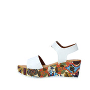Sandali zeppa Bianco Grace Shoes