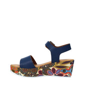 Sandali zeppa Blu Grace Shoes