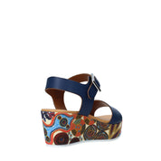Sandali zeppa Blu Grace Shoes