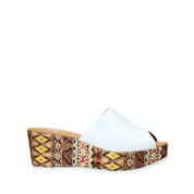 Sandali zeppa Bianco Grace Shoes