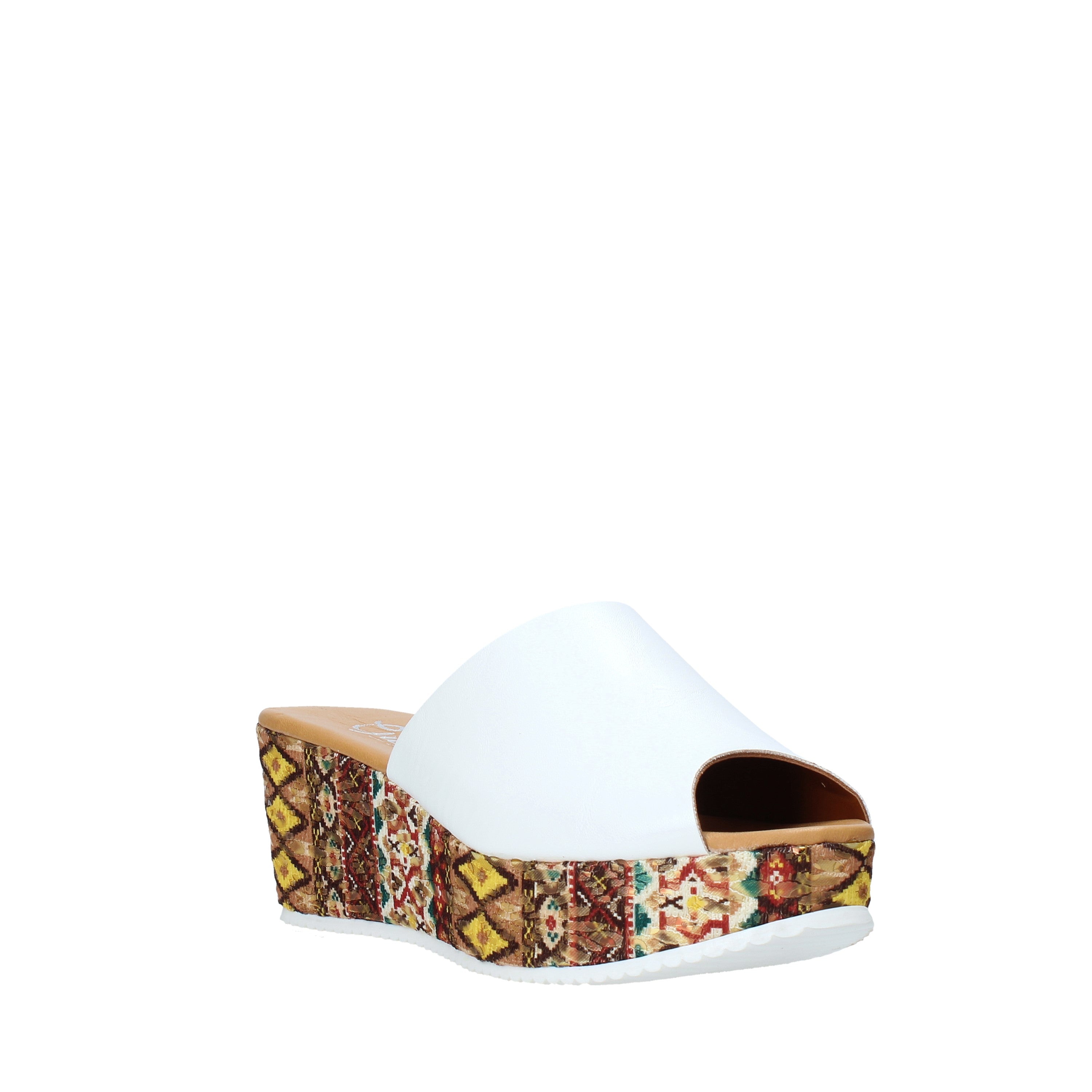 Sandali zeppa Bianco Grace Shoes