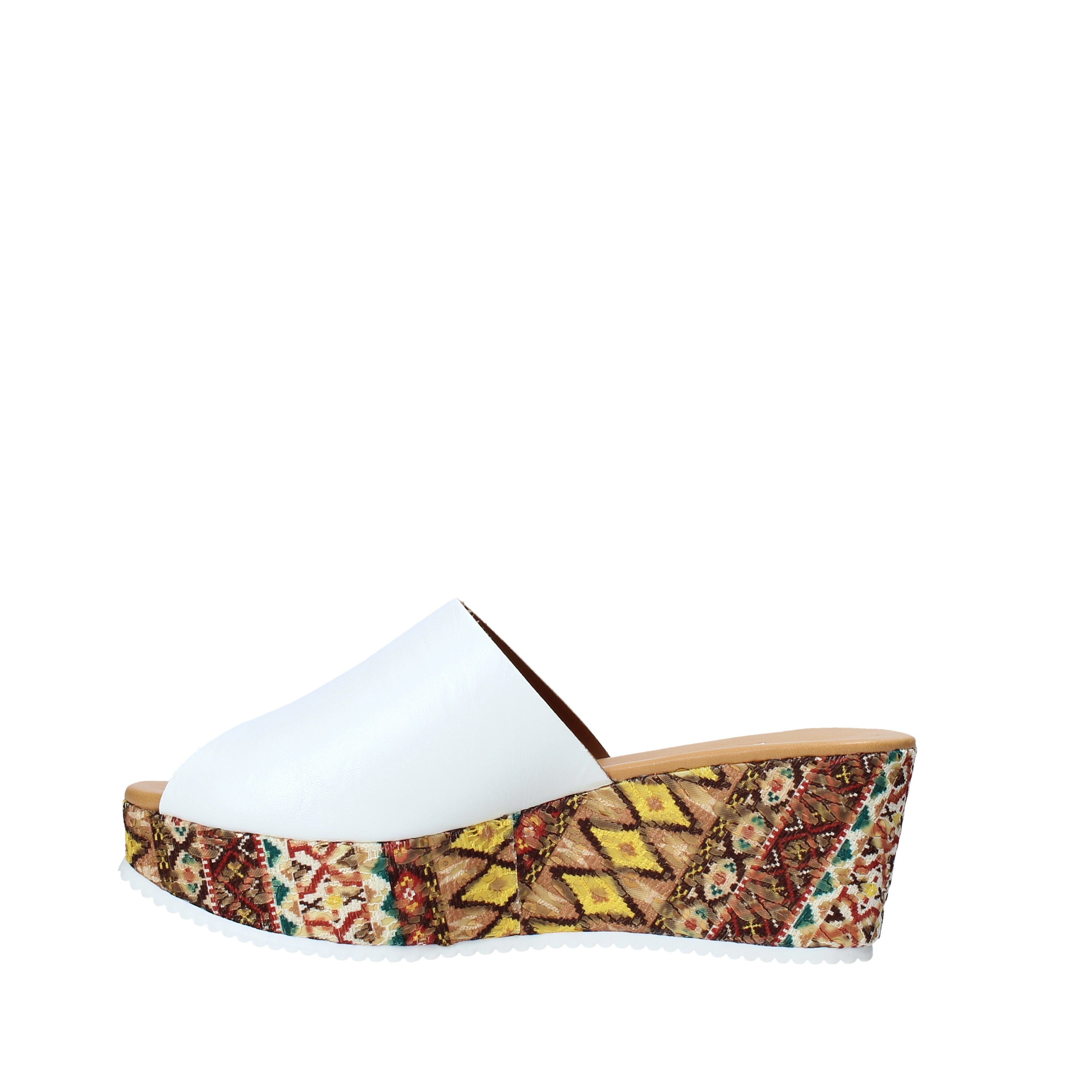 Sandali zeppa Bianco Grace Shoes