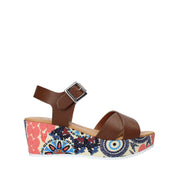 Sandali zeppa Marrone Grace Shoes