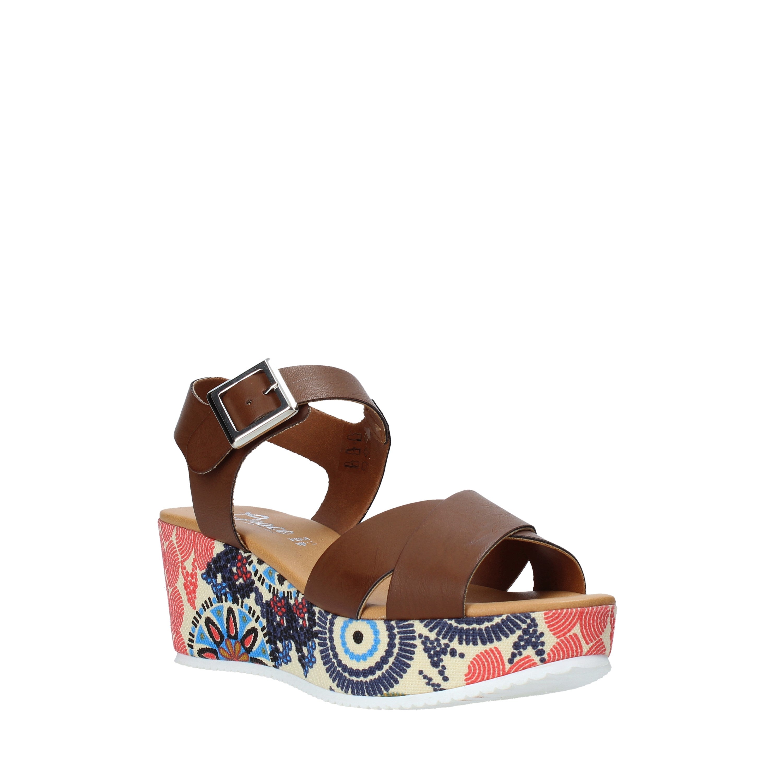 Sandali zeppa Marrone Grace Shoes