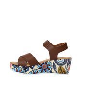 Sandali zeppa Marrone Grace Shoes