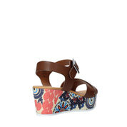 Sandali zeppa Marrone Grace Shoes