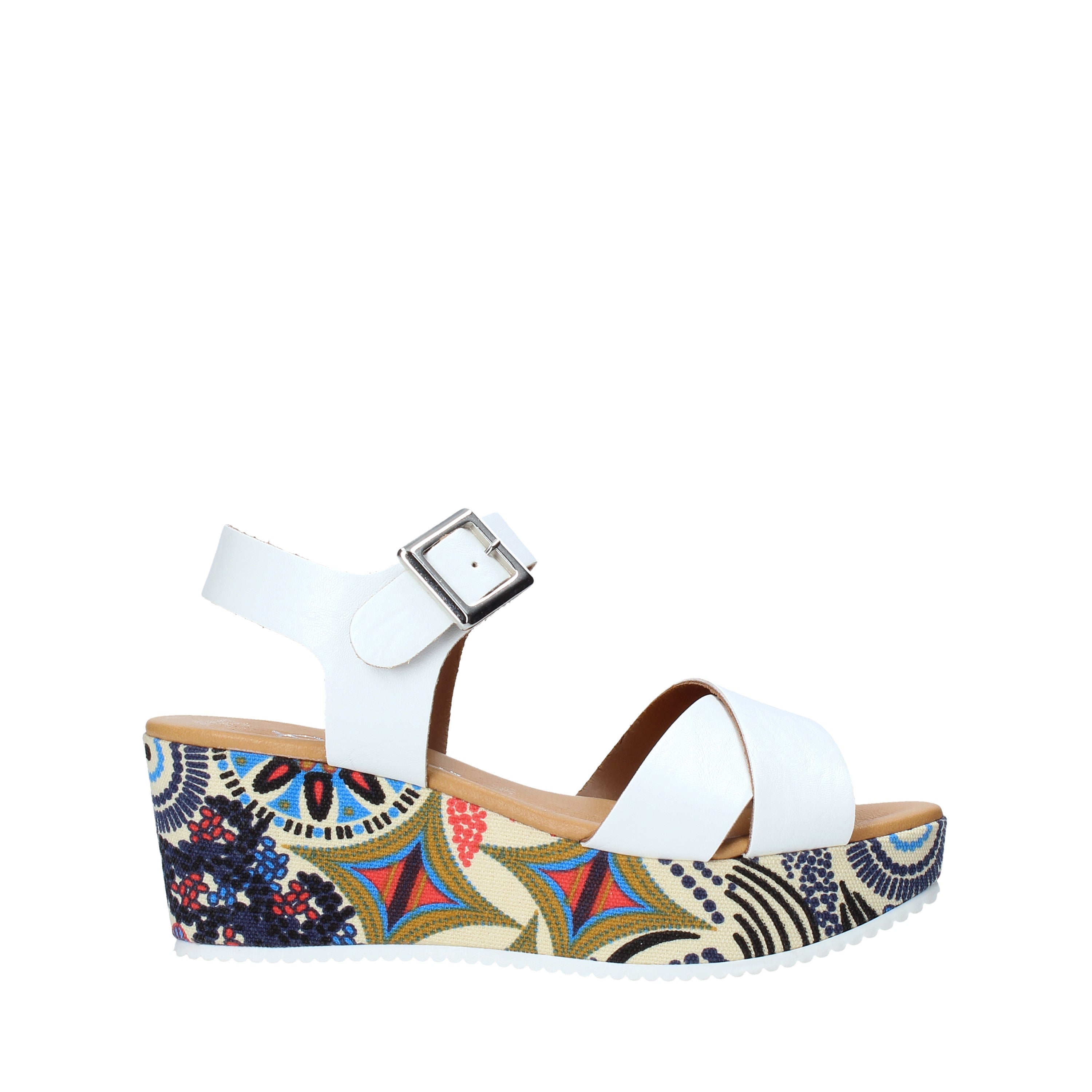 Sandali zeppa Bianco Grace Shoes