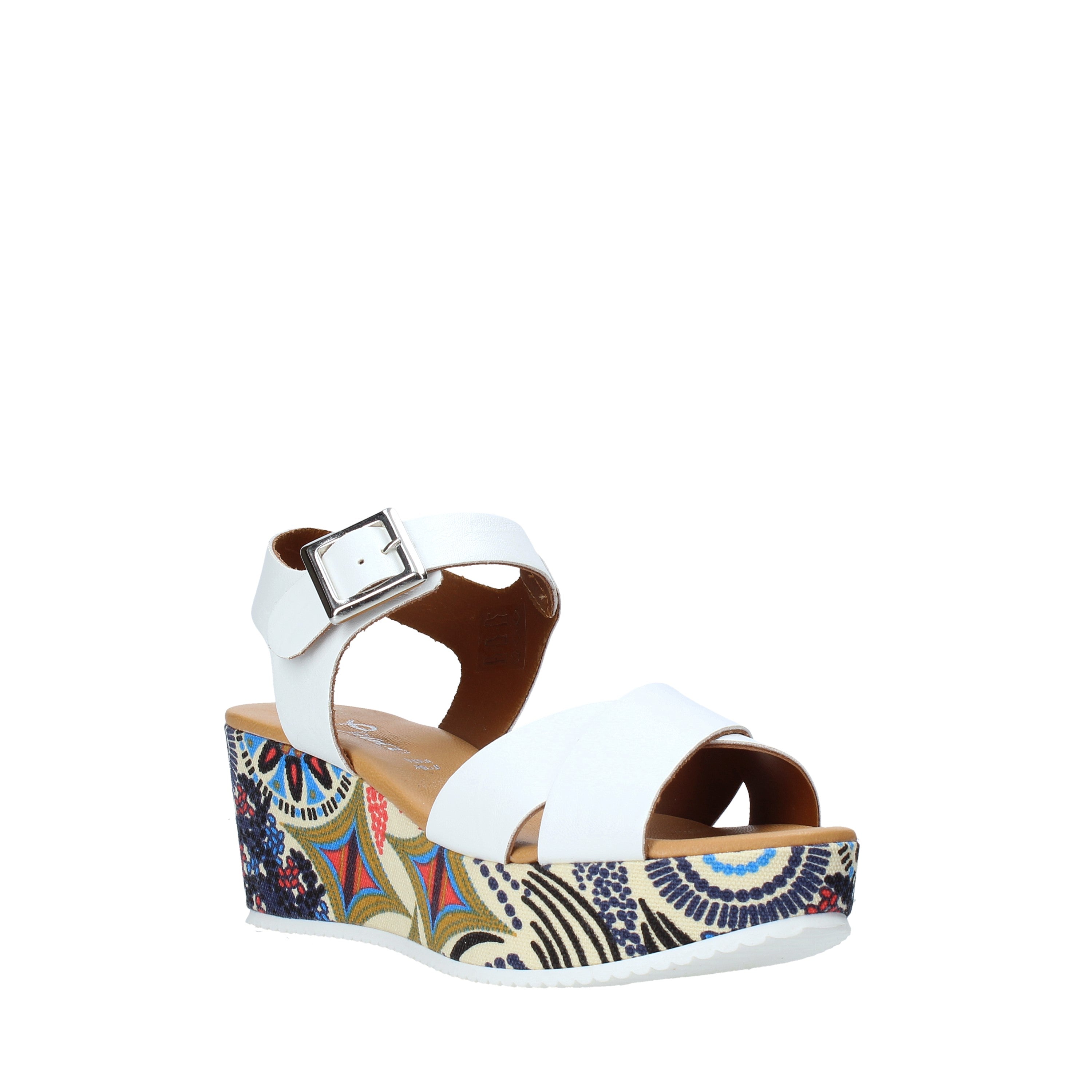 Sandali zeppa Bianco Grace Shoes