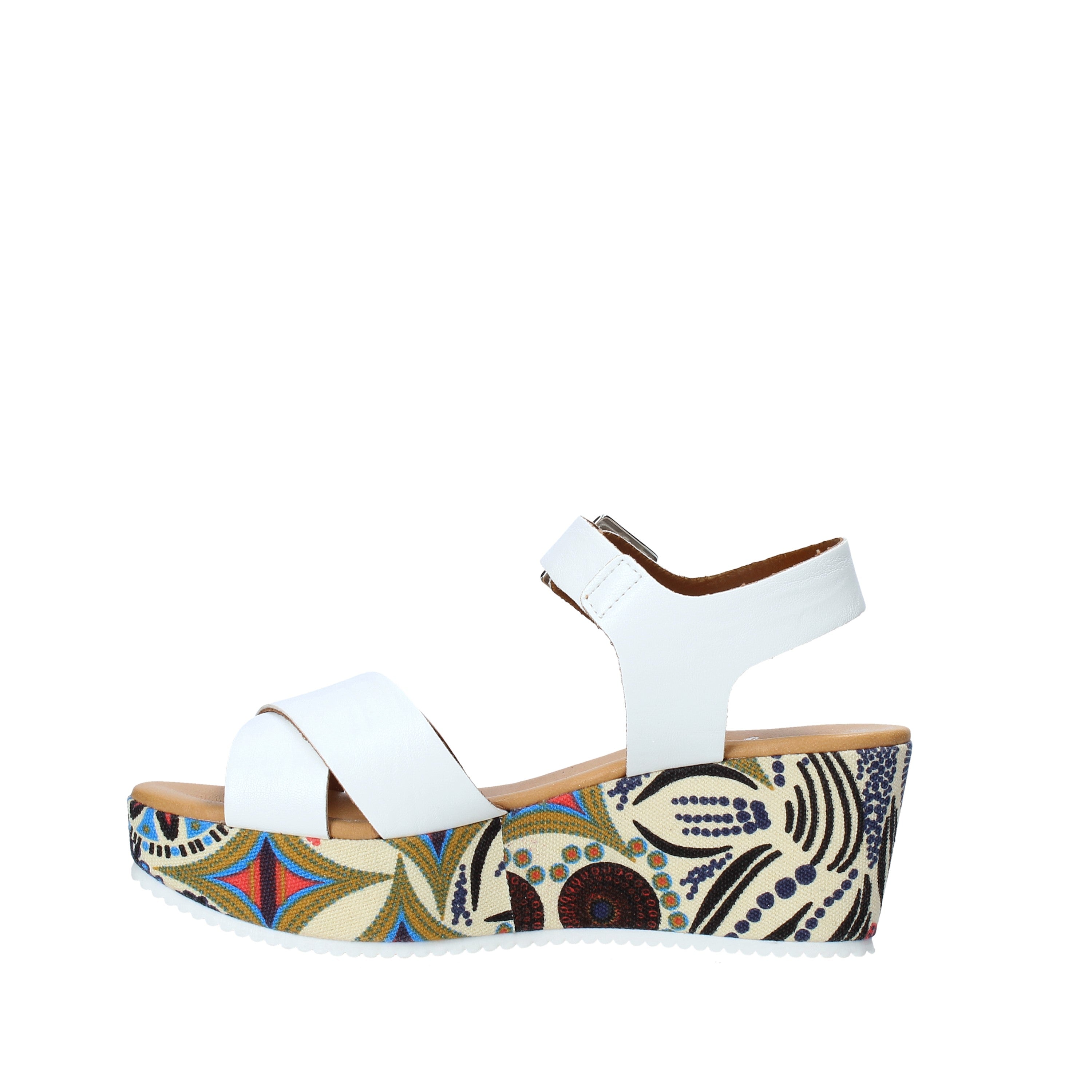 Sandali zeppa Bianco Grace Shoes