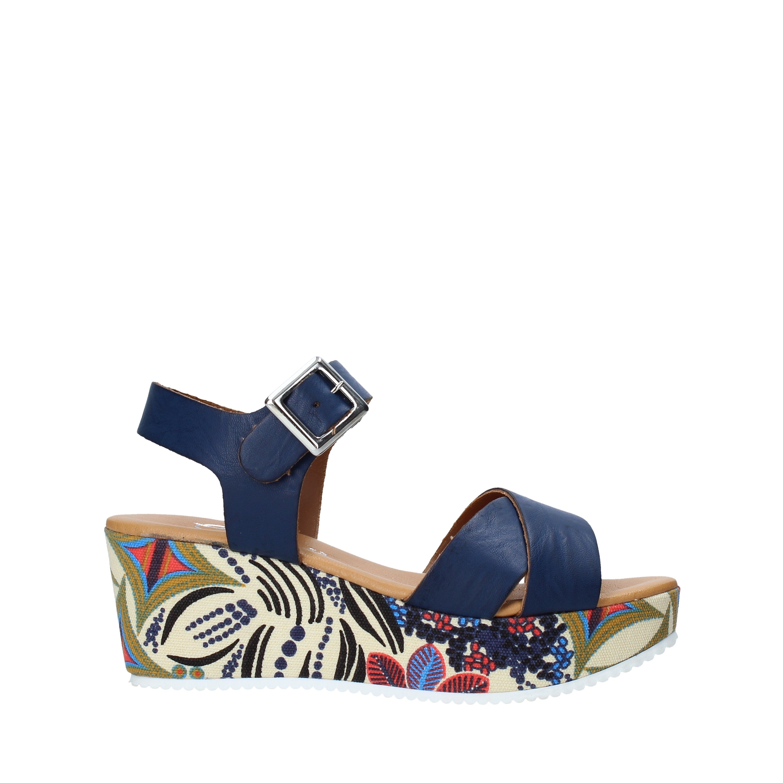 Sandali zeppa Blu Grace Shoes
