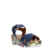Sandali zeppa Blu Grace Shoes