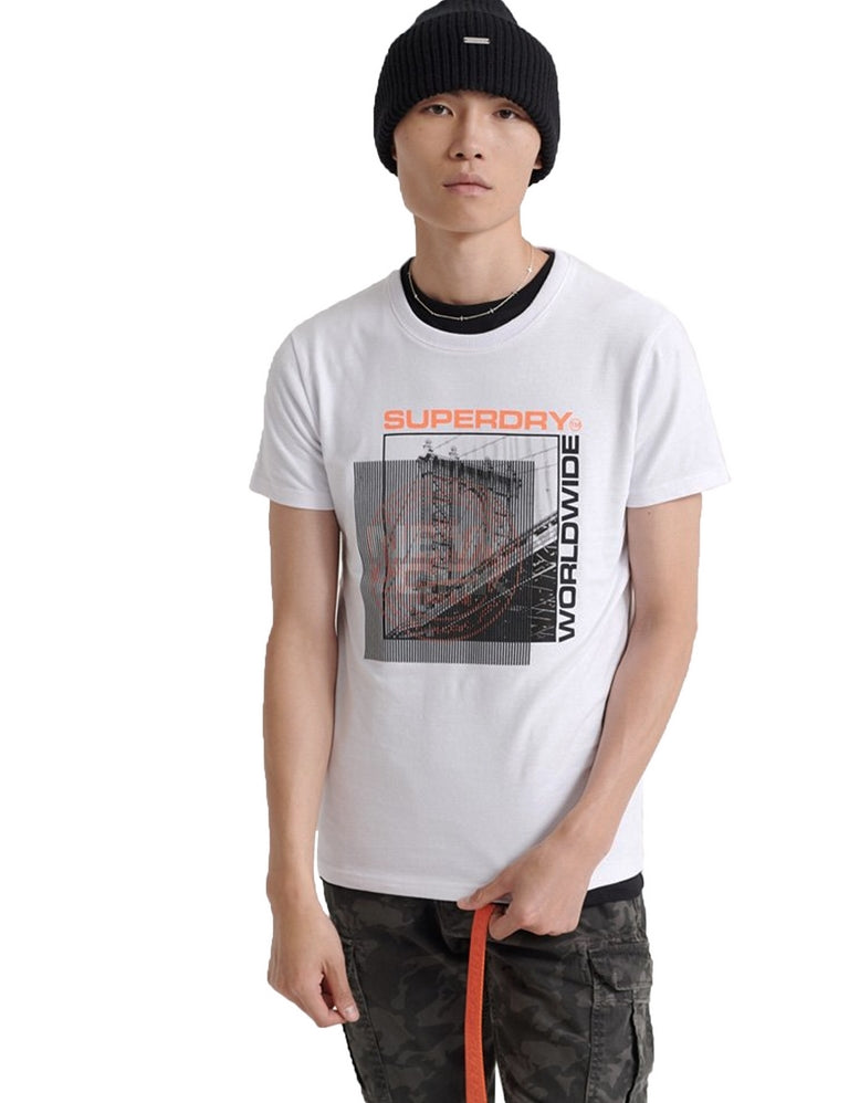 T-shirt Bianco Superdry
