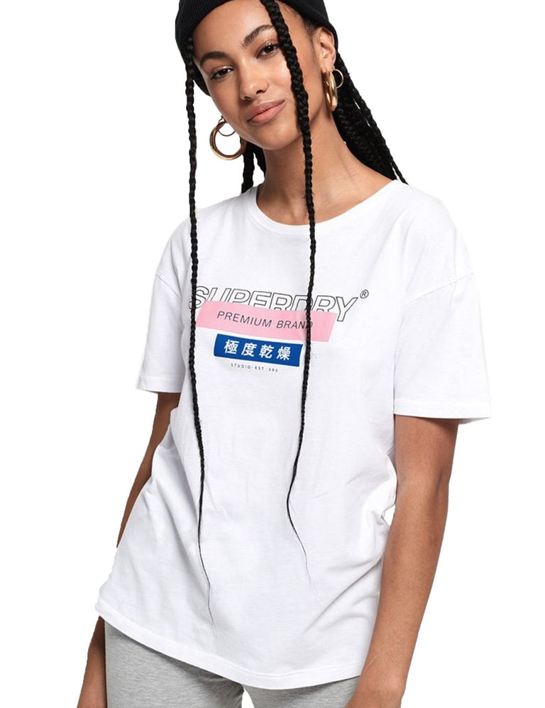 T-shirt Bianco Superdry