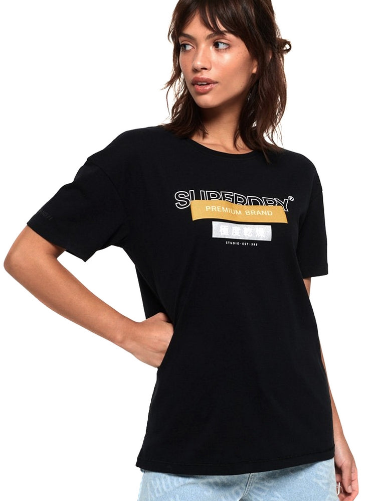 T-shirt Nero Superdry