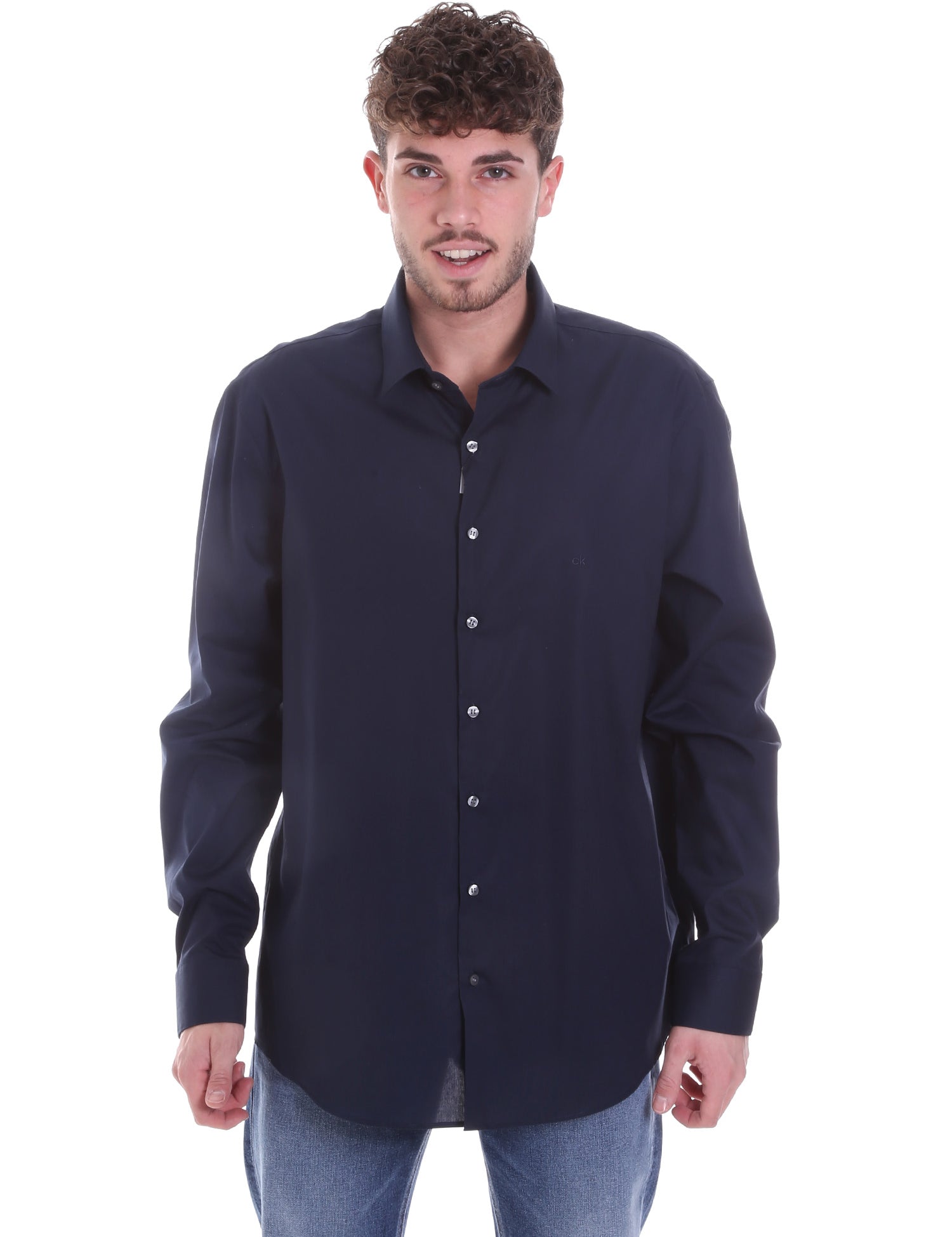 Camicie Blu Calvin Klein