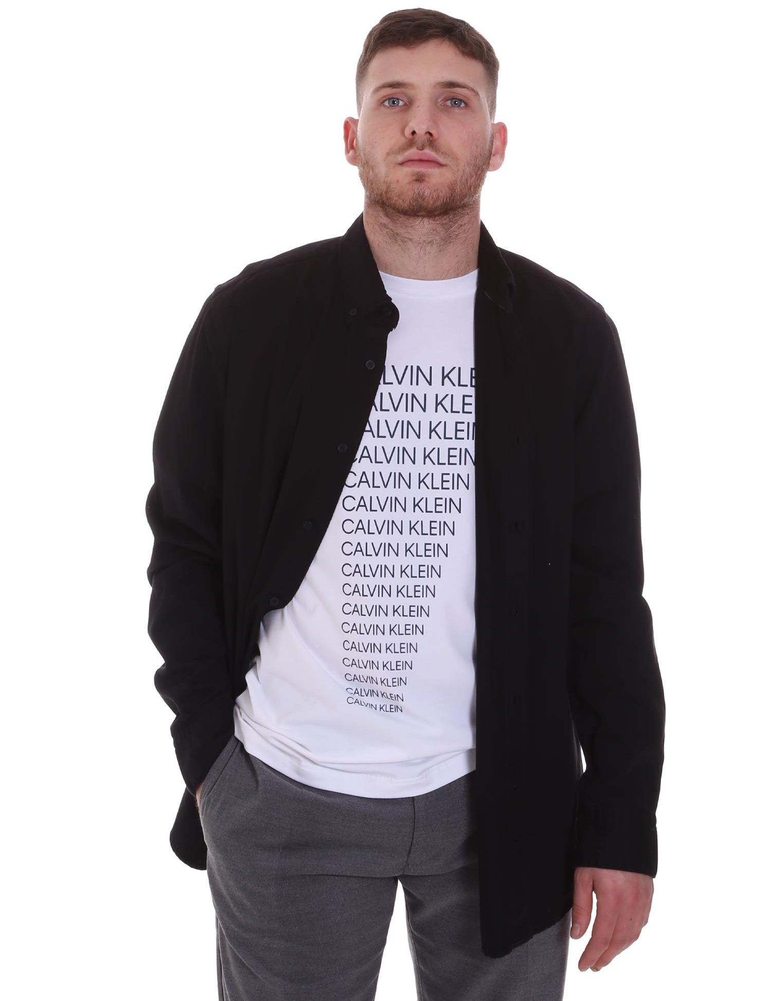 Camicie Nero Calvin Klein