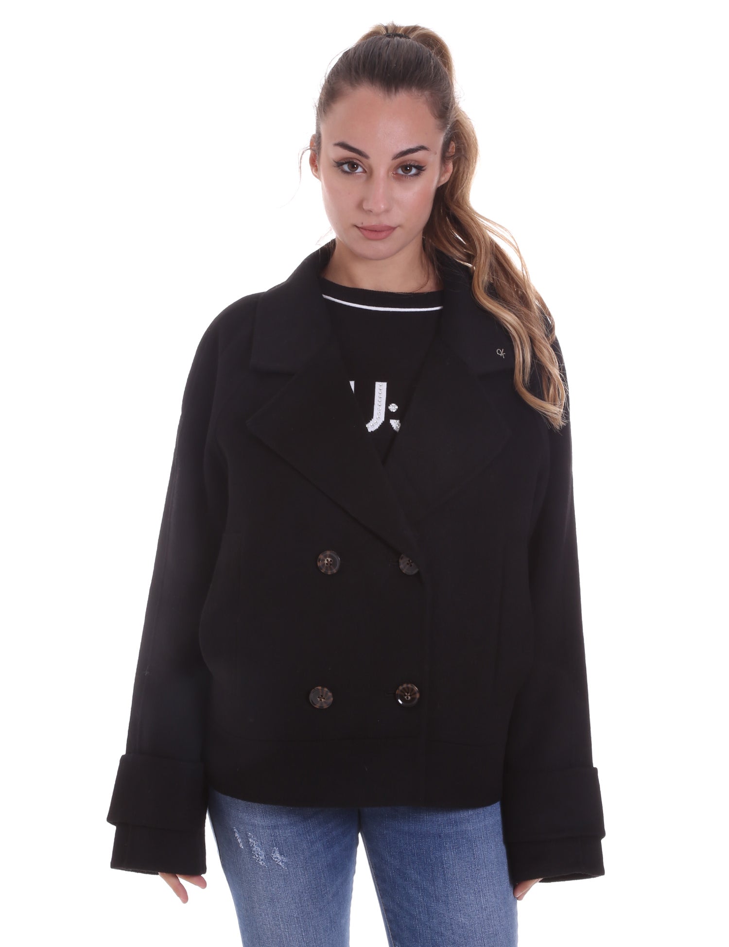 Cappotti Nero Calvin Klein