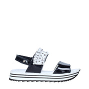 Sandali con strappi Blu Melania