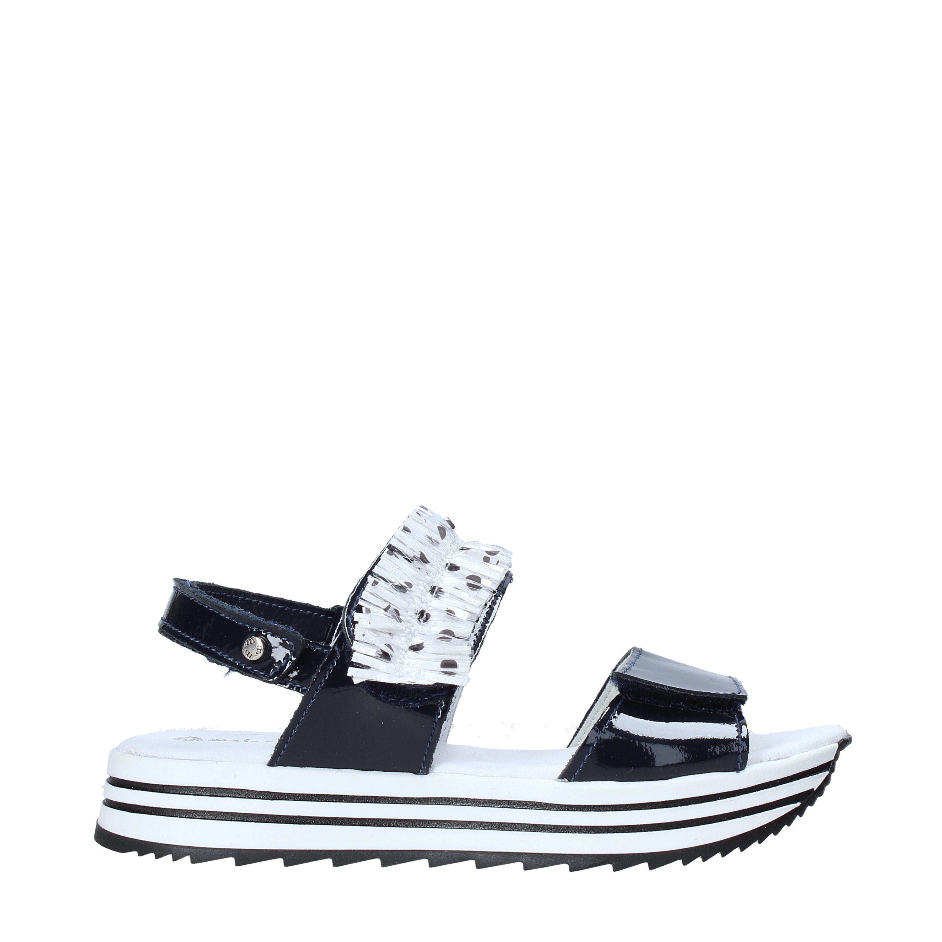 Sandali con strappi Blu Melania