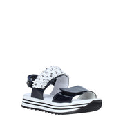 Sandali con strappi Blu Melania