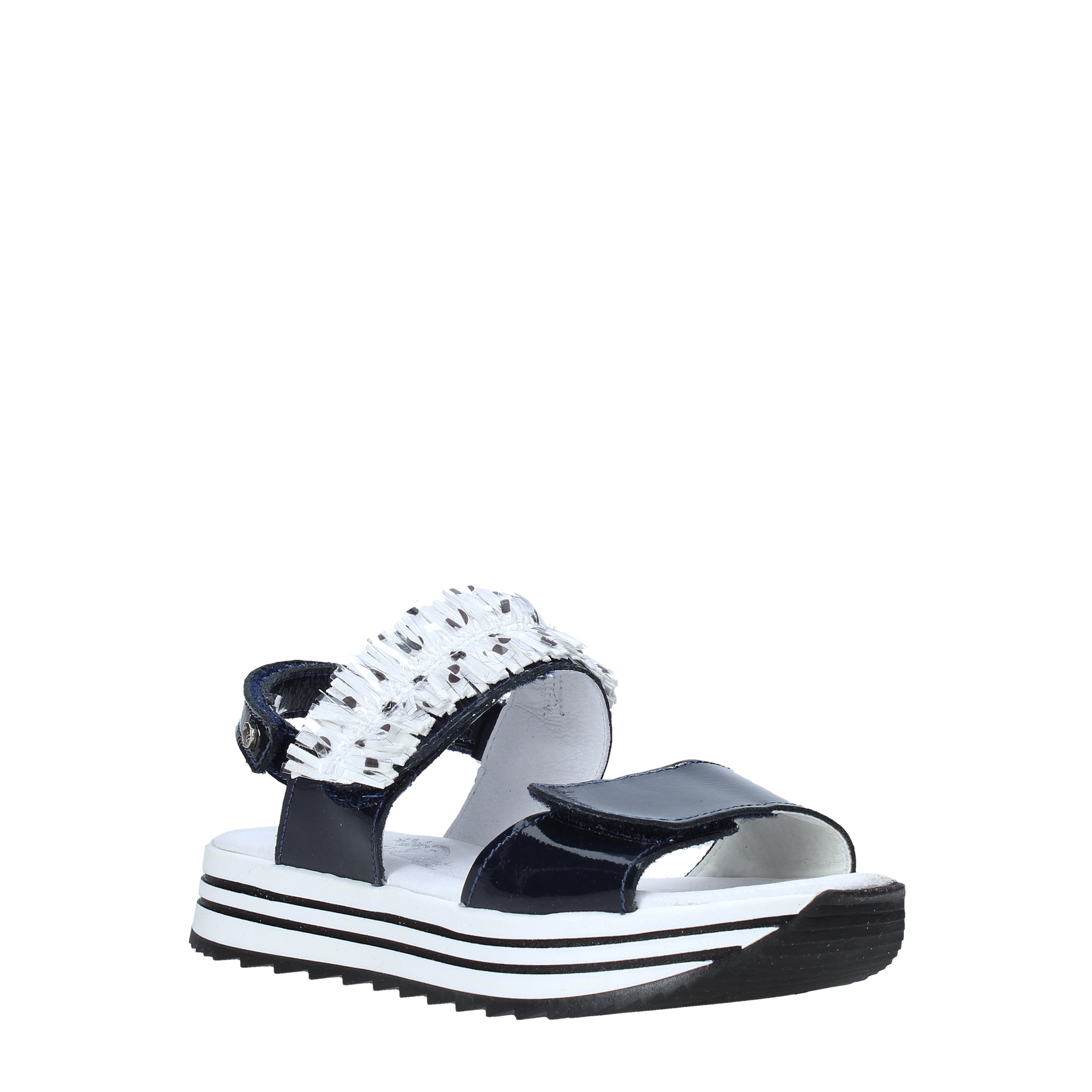 Sandali con strappi Blu Melania