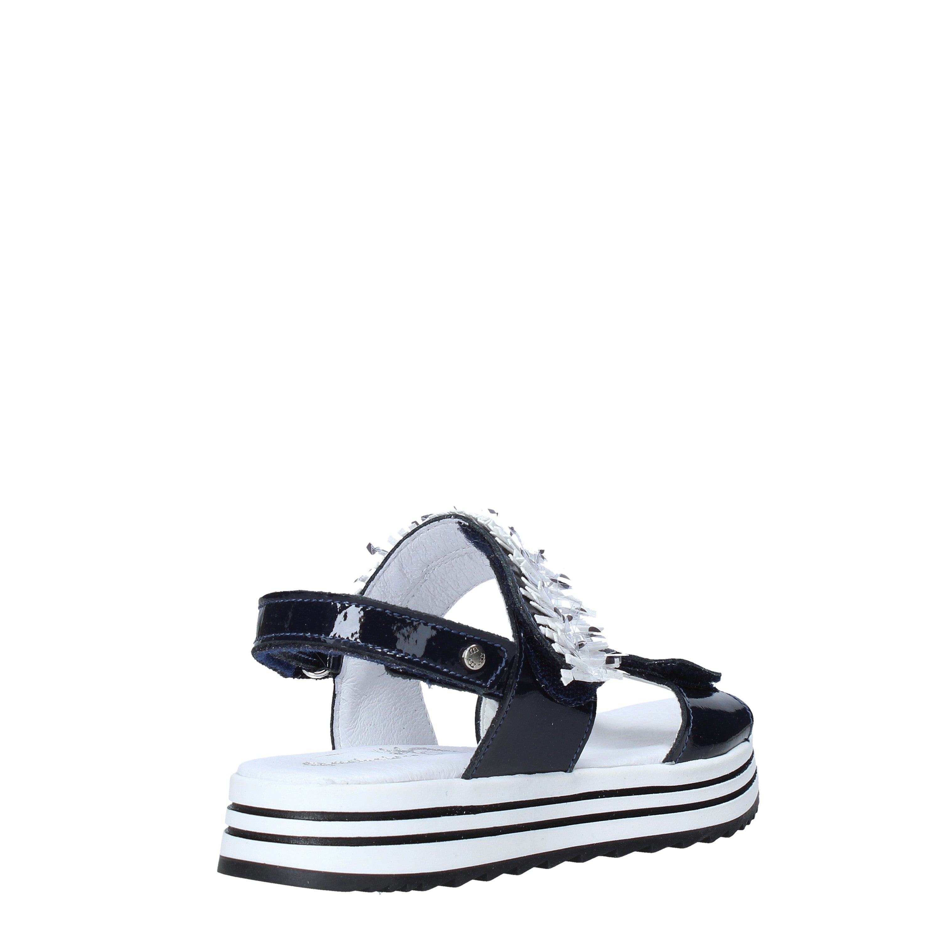 Sandali con strappi Blu Melania