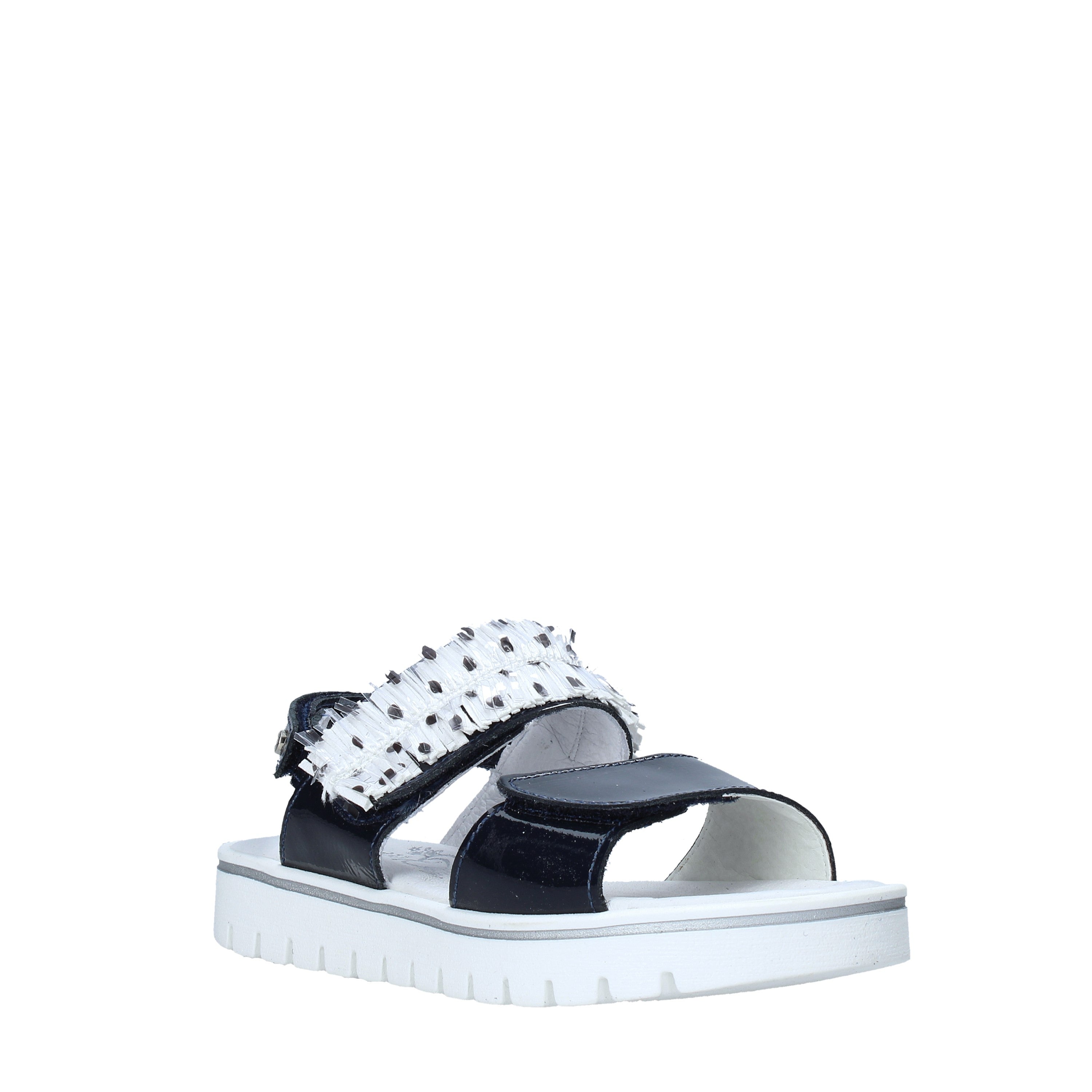 Sandali con strappi Blu Melania