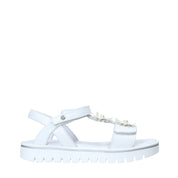 Sandali con strappi Bianco Melania