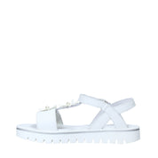 Sandali con strappi Bianco Melania