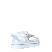 Sandali con strappi Bianco Melania