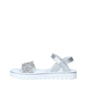 Sandali con strappi Argentato Melania