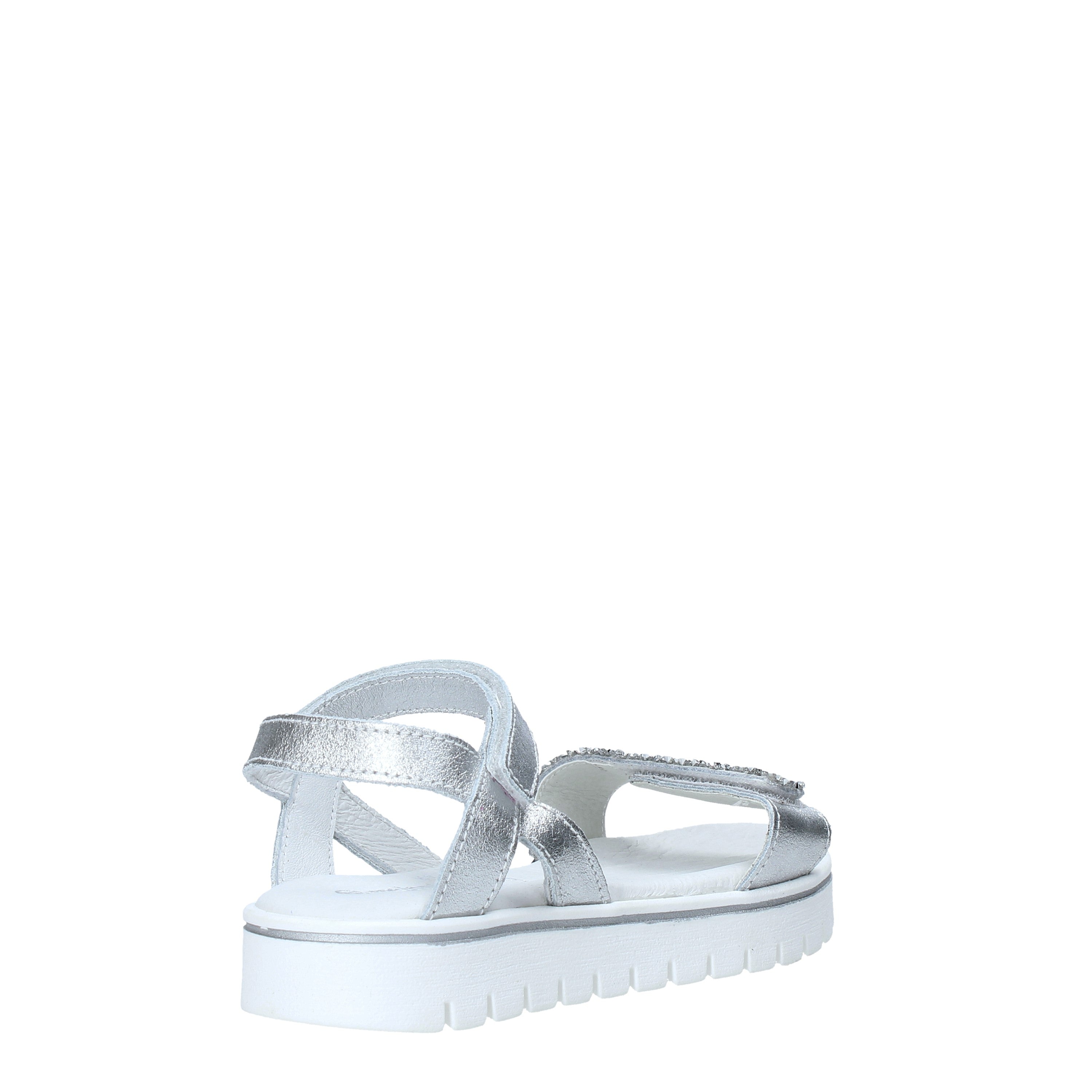 Sandali con strappi Argentato Melania