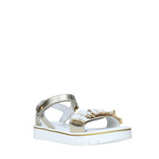 Sandali con strappi Platino Melania