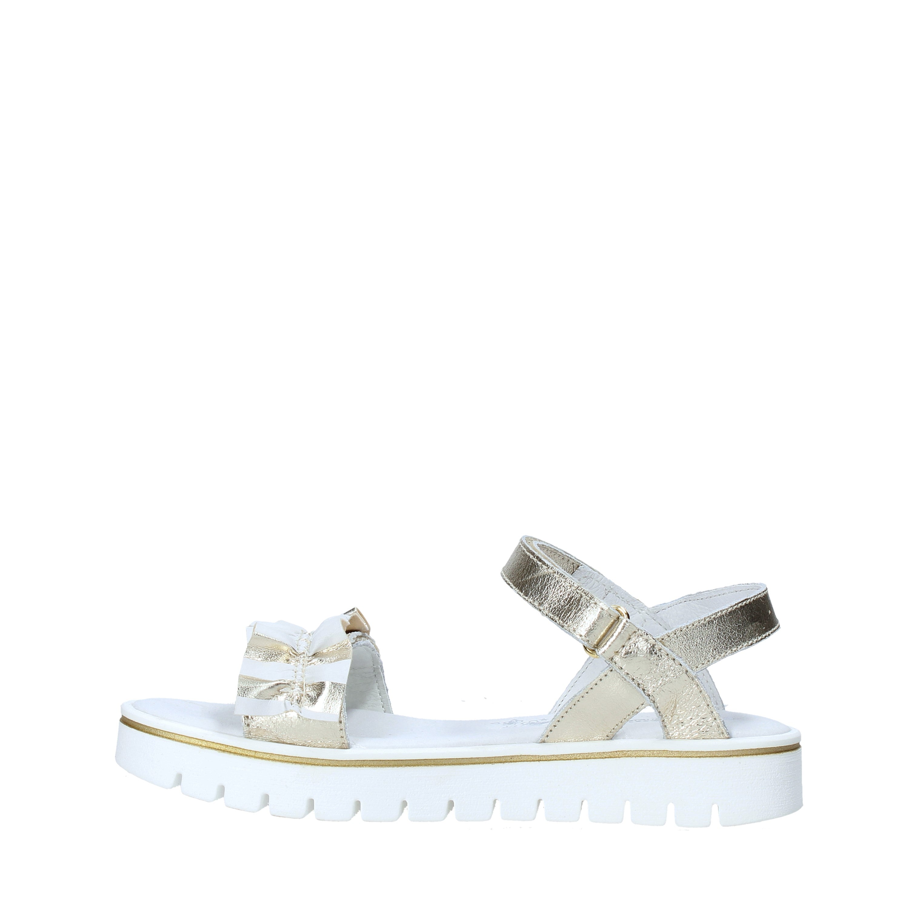 Sandali con strappi Platino Melania