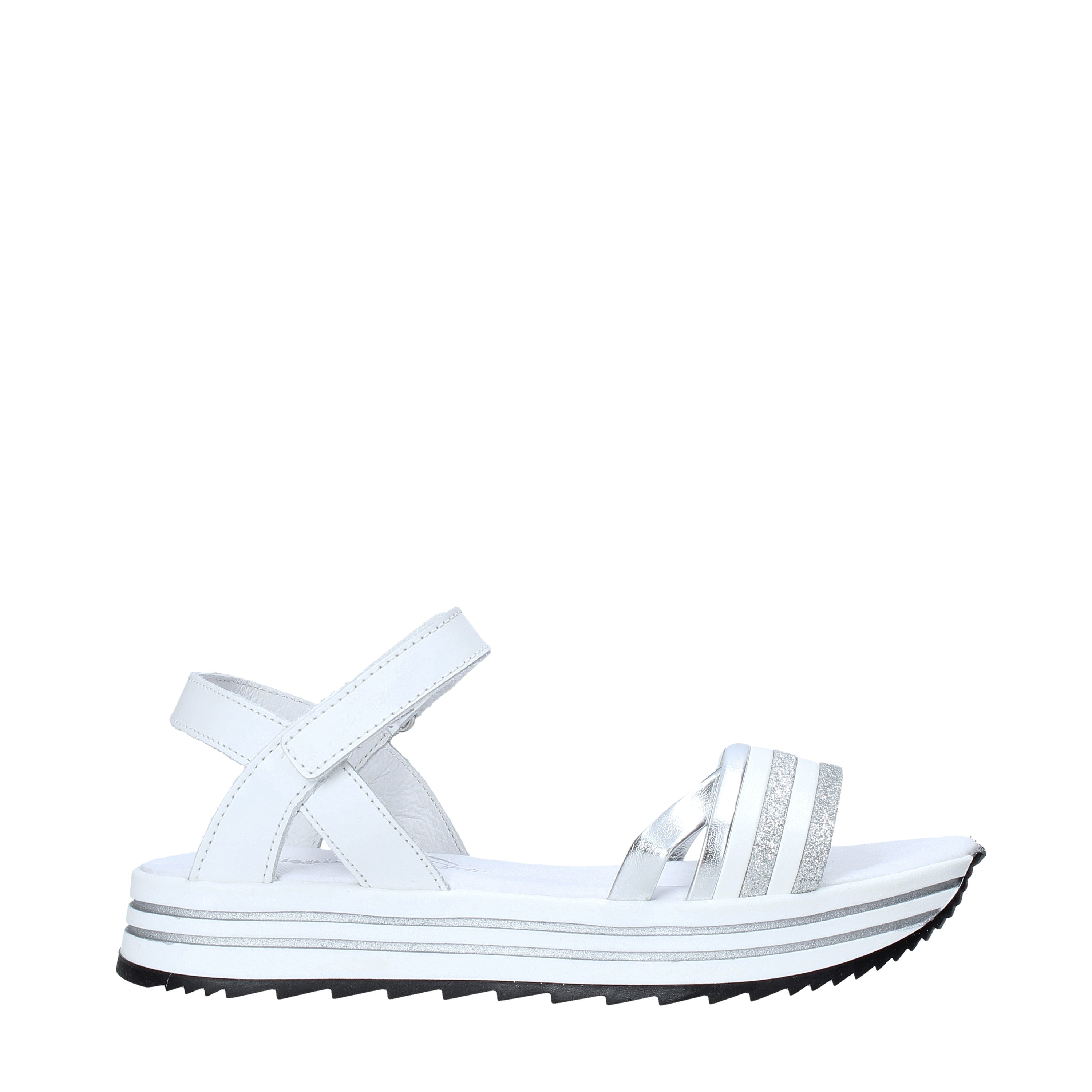 Sandali con strappi Bianco Melania